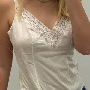 Vintage silk lace tank